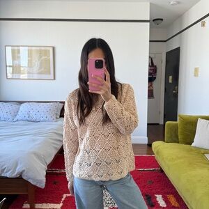 Vintage Crochet Knit Top